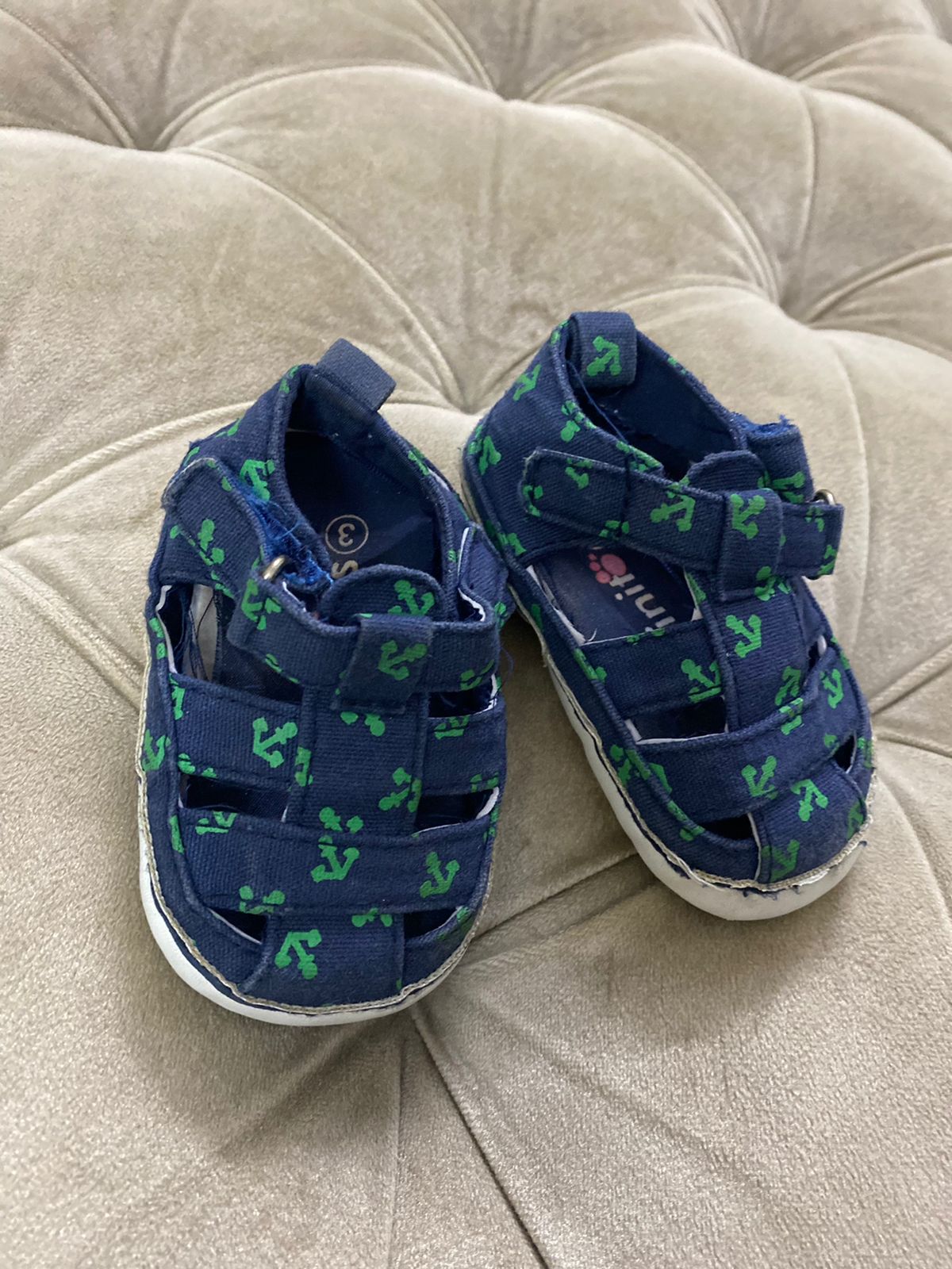 Boys Booties Blue Printed