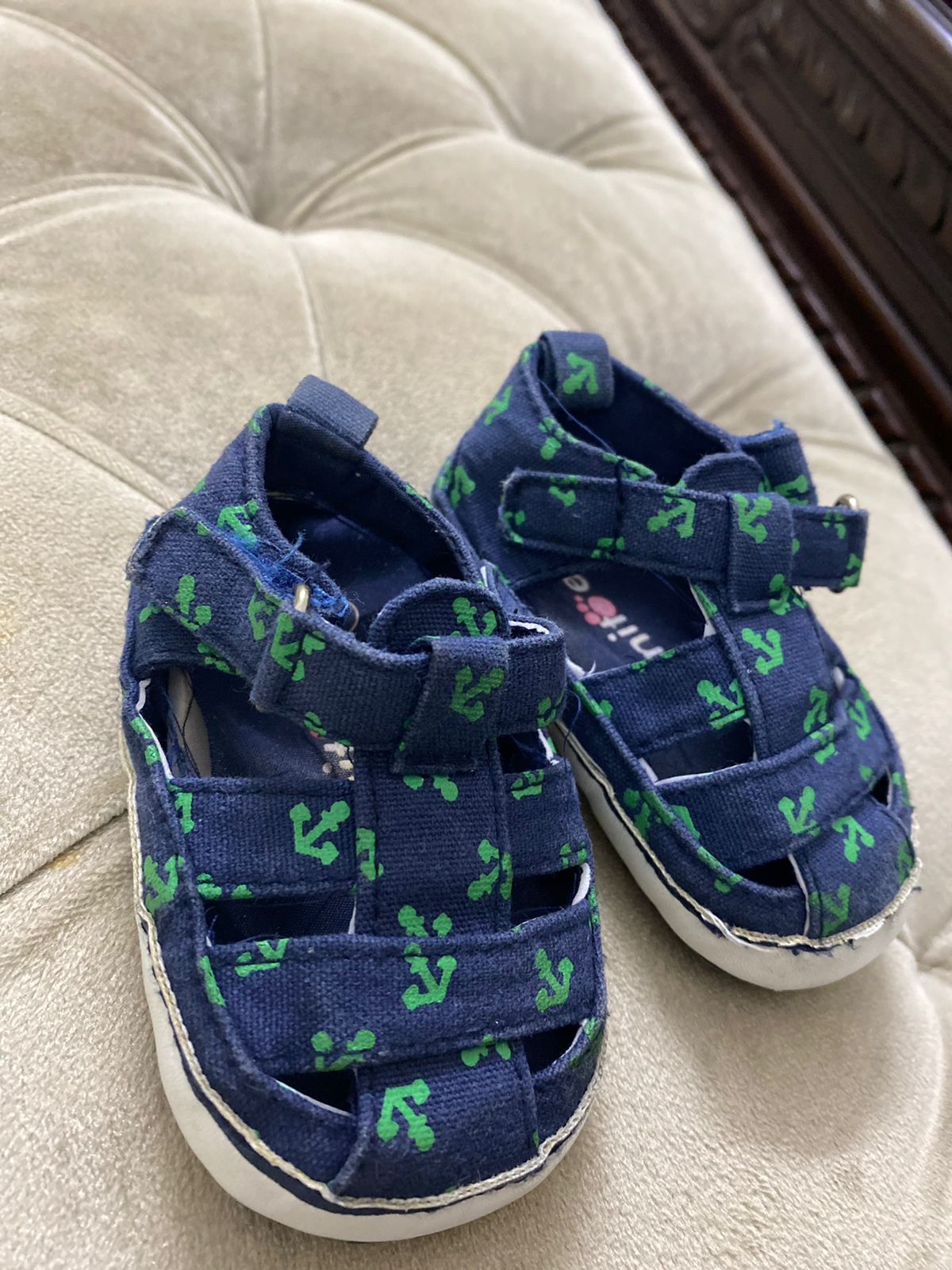 Boys Booties Blue Printed